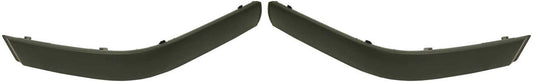 Front, Driver and Passenger Side, Outer Bumper Trim, Textured Black
