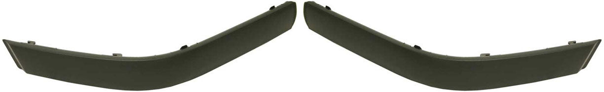Front, Driver and Passenger Side, Outer Bumper Trim, Textured Black