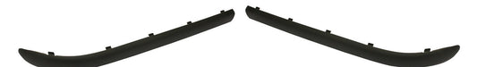 Front, Driver and Passenger Side Bumper Trim, Black, Sedan