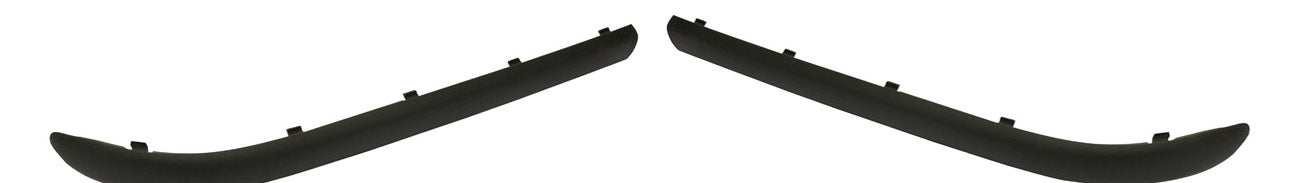 Front, Driver and Passenger Side Bumper Trim, Black, Sedan