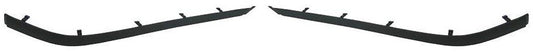 Rear, Driver and Passenger Side, Outer Bumper Trim, Textured Black, Sedan