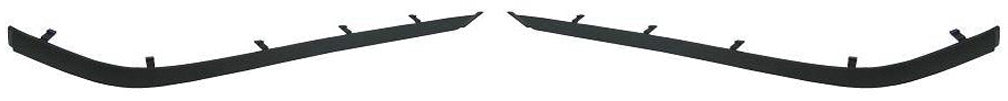 Rear, Driver and Passenger Side, Outer Bumper Trim, Textured Black, Sedan