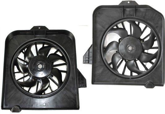 Radiator and A/C Condenser Fan - Driver and Passenger Side