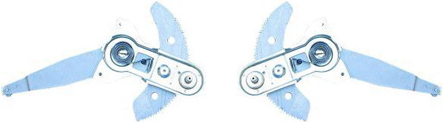 Front, Driver and Passenger Side Manual Window Regulator, Hand-Crank Type