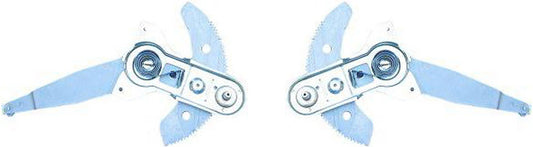 Front, Driver and Passenger Side Manual Window Regulator, Hand-Crank Type