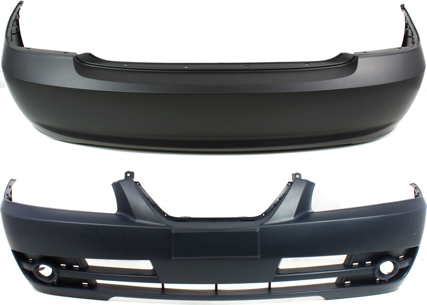 Sedan Front and Rear Primed Bumper Cover