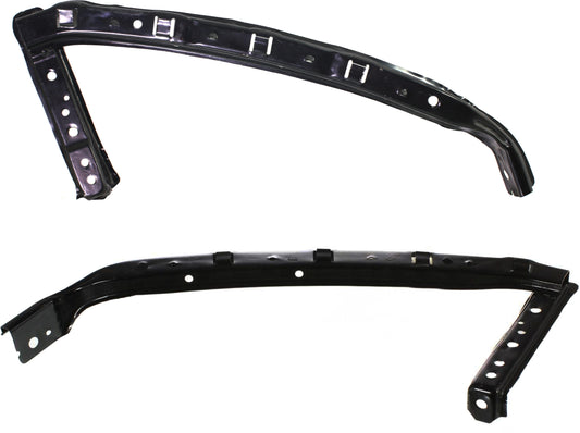 Front, Driver and Passenger Side Bumper Brackets, Under Headlight, Sedan