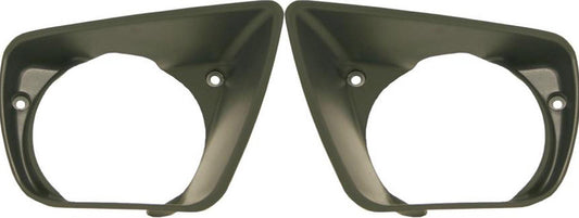 Front, Driver and Passenger Side Fog Light Trims, Textured Black