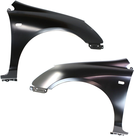 Front, Driver and Passenger Side Fenders, With turn signal light hole, Hatchback
