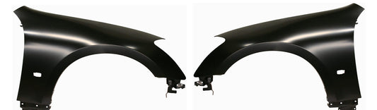 Front, Driver and Passenger Side Fenders, With turn signal light hole, CAPA CERTIFIED