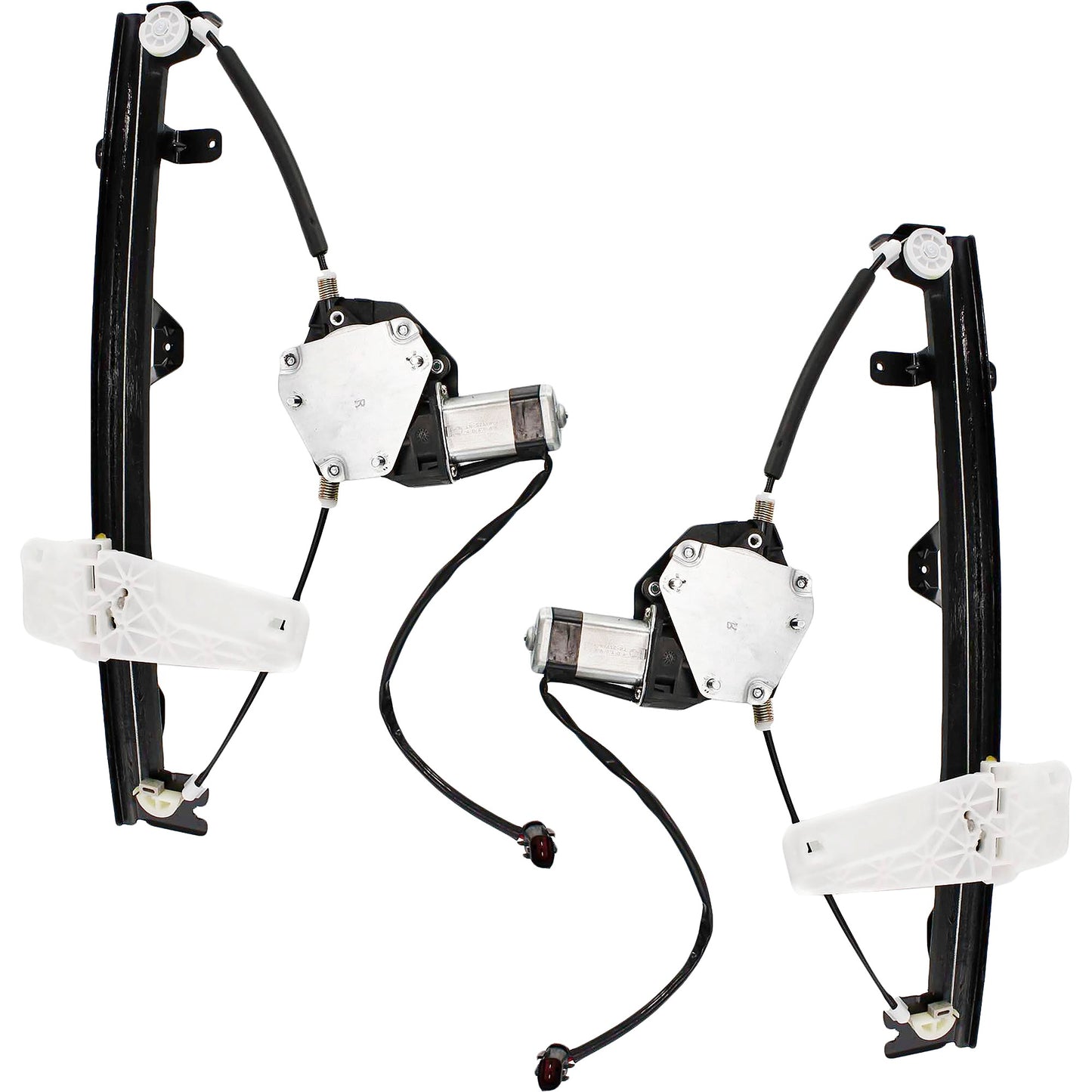 Front, Driver and Passenger Side Power Window Regulator, With Motor