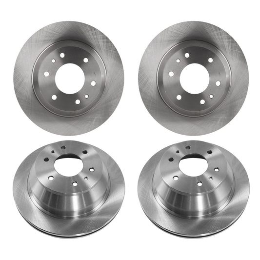 Передний и задний тормозной диск, комплект из 4 колес, гладкая поверхность, вентилируемый, 6 креплений