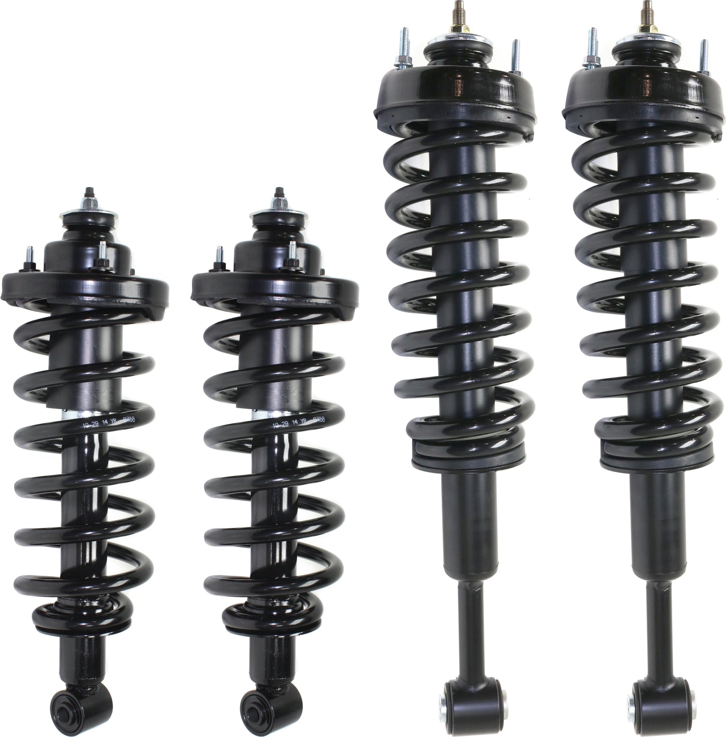 Front and Rear, Driver and Passenger Side Fully Loaded Strut