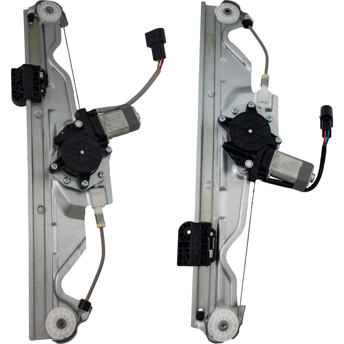 Rear, Driver and Passenger Side Power Window Regulator, With Motor