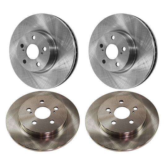 Передние и задние тормозные диски, комплект из 4 колес, гладкая поверхность, вентилируемые — спереди, сплошные — сзади, 5 креплений, 10,83 дюйма — спереди, 10,2 дюйма — сзади
