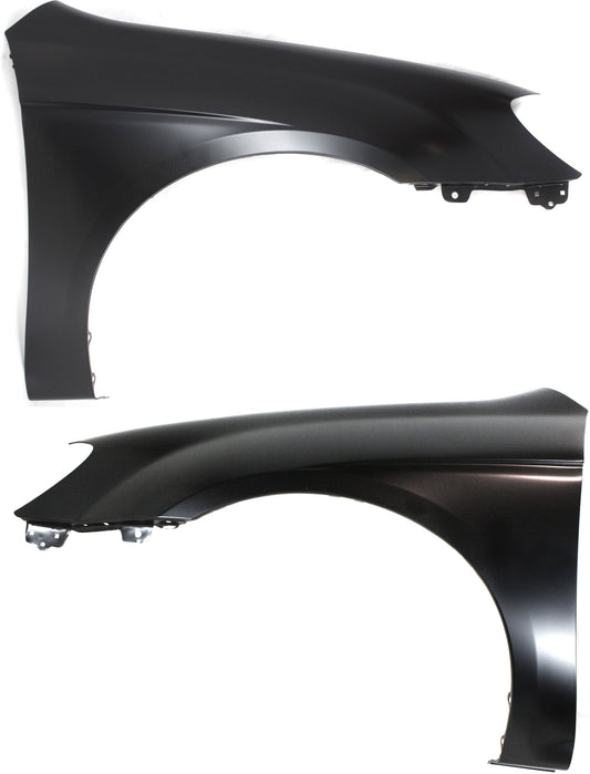 Front, Driver and Passenger Side Fenders, Without turn signal light hole
