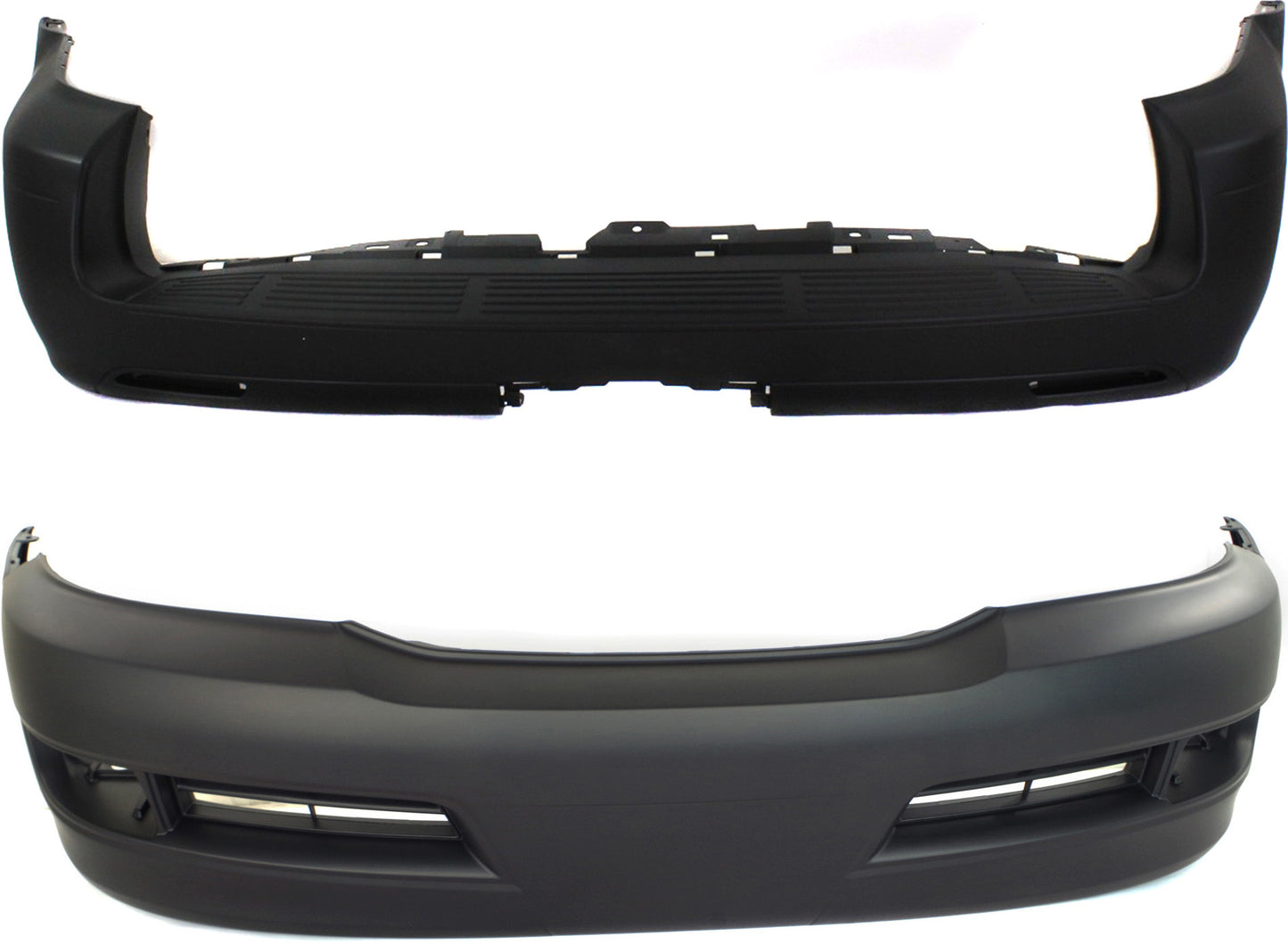 Front and Rear Primed Bumper Cover