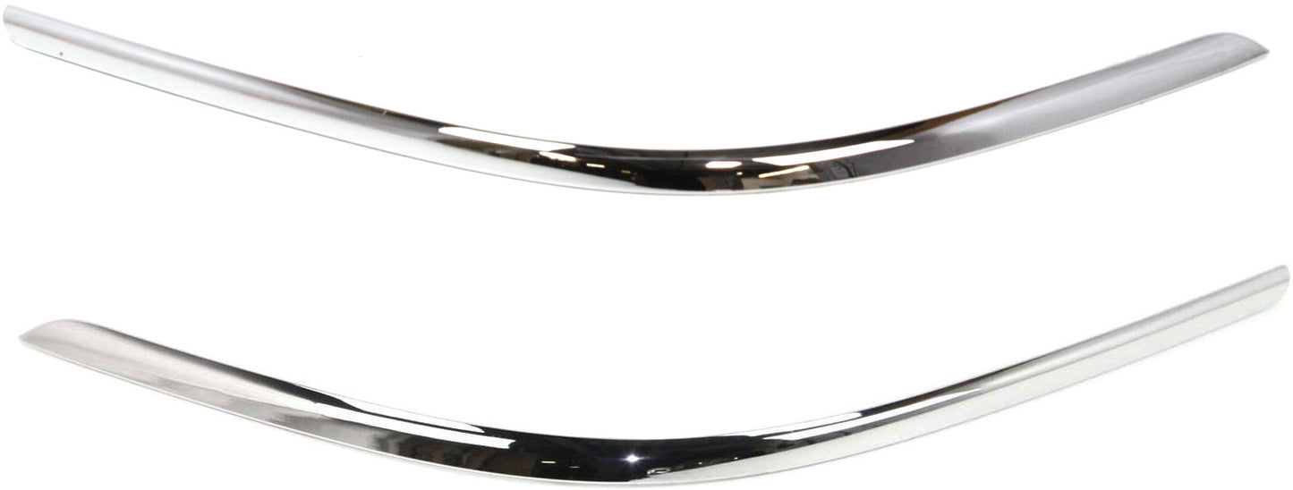 Front, Driver and Passenger Side Bumper Trims, Chrome