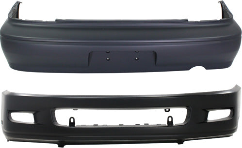 Front and Rear Primed Bumper Cover
