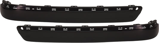 Rear, Driver and Passenger Side, Outer Bumper Trims, Primed, Side Impact Strip, with Chrome Strip, 4-Door, Sedan, (210) Chassis