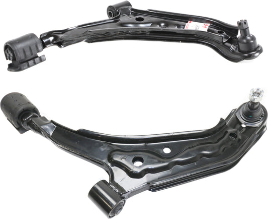 Передняя часть, сторона водителя и пассажира, нижние рычаги управления