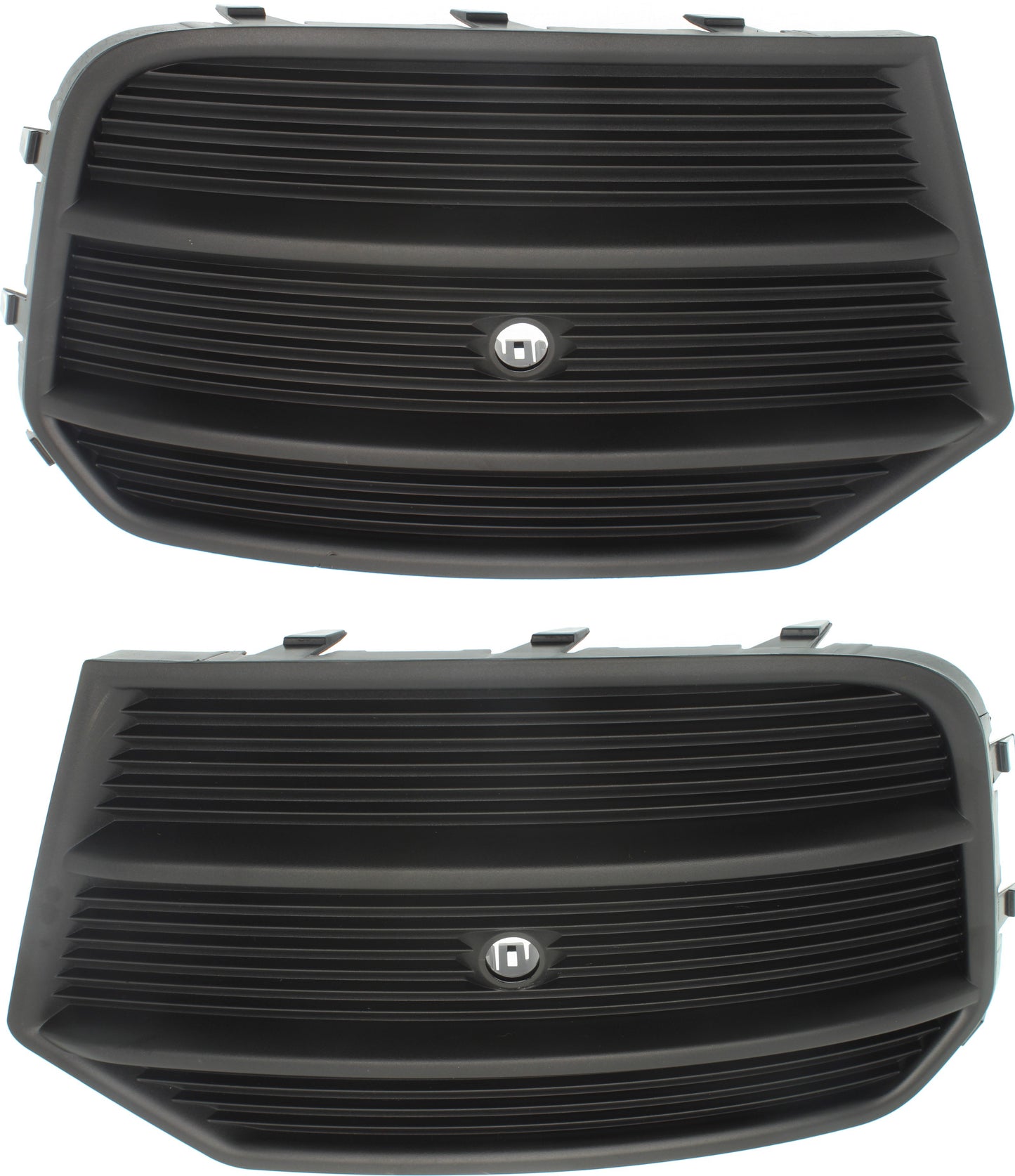 Front, Driver and Passenger Side, Outer Bumper Grilles, Textured Black