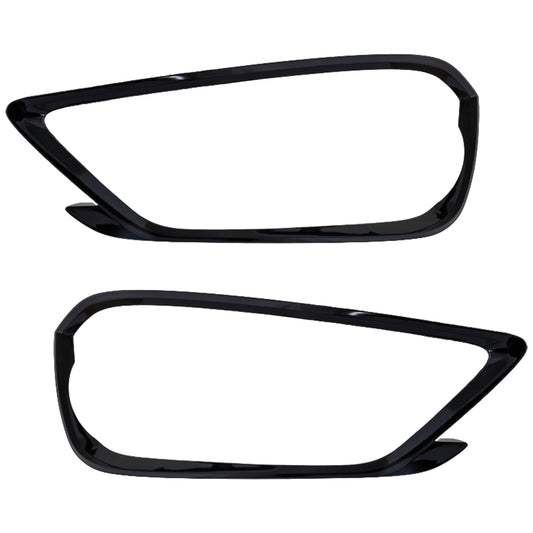 Front, Driver and Passenger Side Fog Light Trims, Black