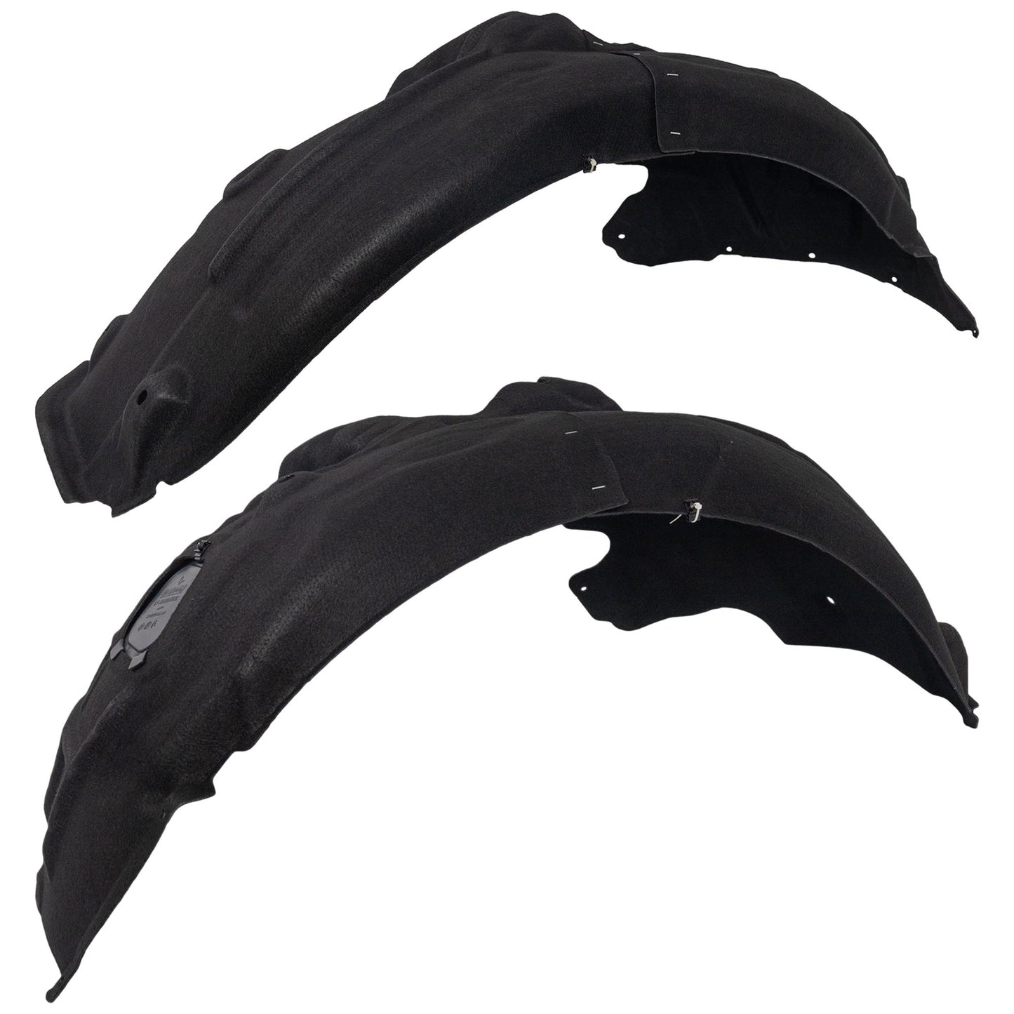 Front, Driver and Passenger Side, Rear Section Fender Liners