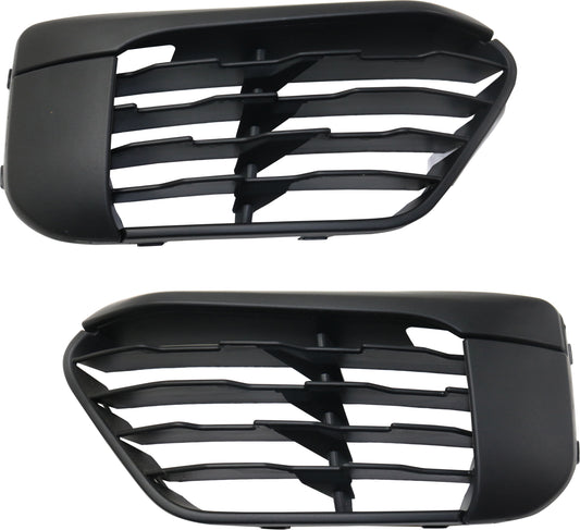 Решетки бампера спереди, со стороны водителя и пассажира, текстурированные черные