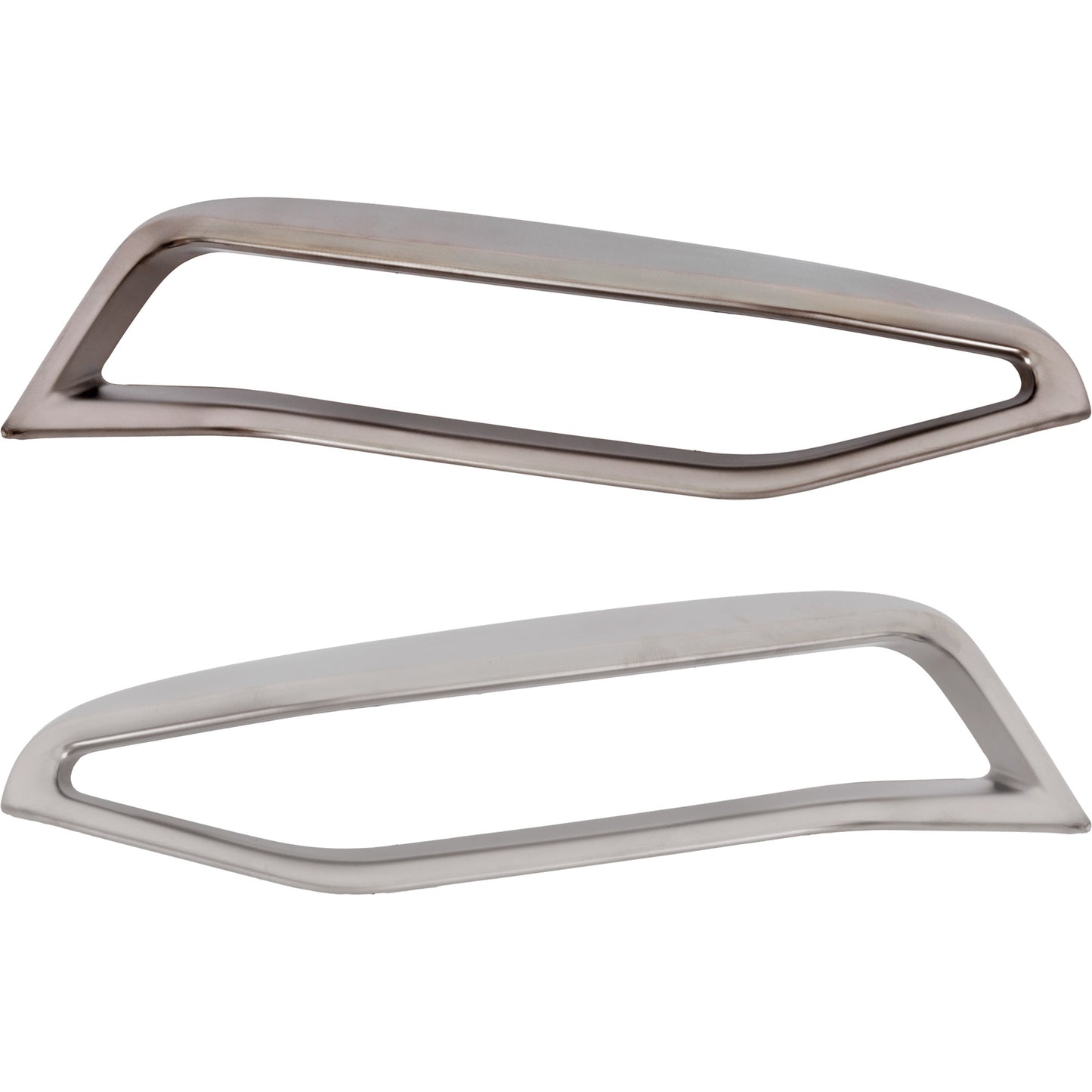 Front, Driver and Passenger Side, Outer Bumper Trims, Chrome, For Models Without Shadow Line