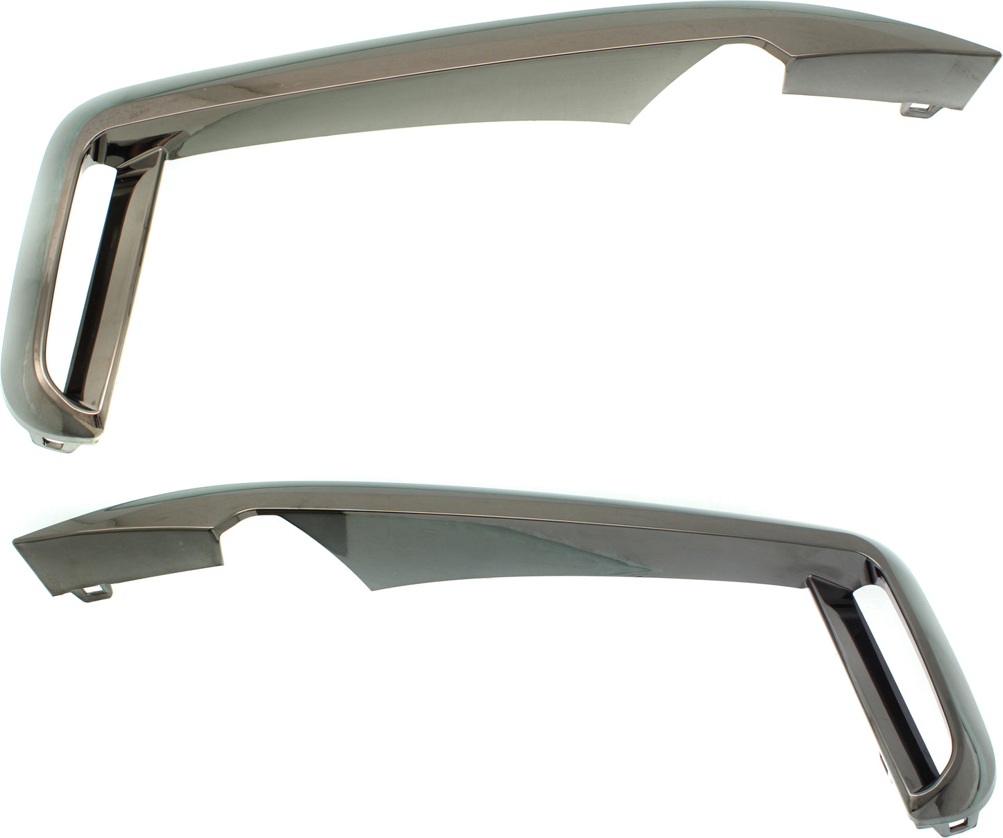 Front, Driver and Passenger Side Grille Trim, Painted Black, For Models With M Package, With Shadow Line