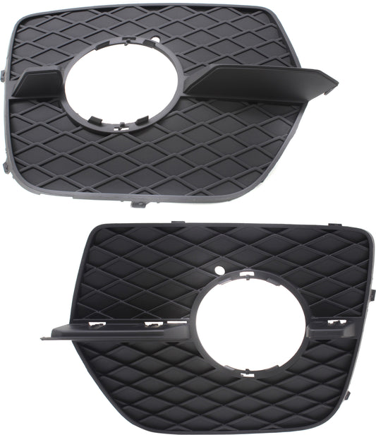 Front, Driver and Passenger Side Fog Light Trims, Textured Black