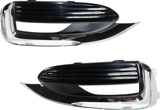 Front, Driver and Passenger Side Fog Light Trims, Textured Black