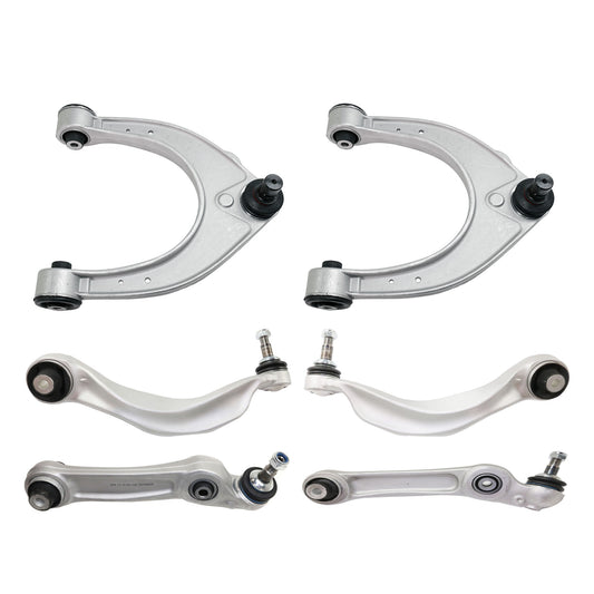 Front, Driver and Passenger Side, Upper and Lower, Frontward and Rearward Control Arm