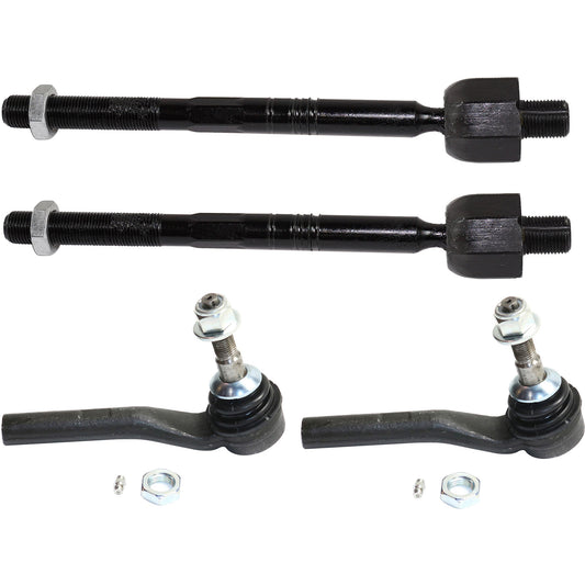 Front, Driver and Passenger Side, Inner and Outer Tie Rod Ends