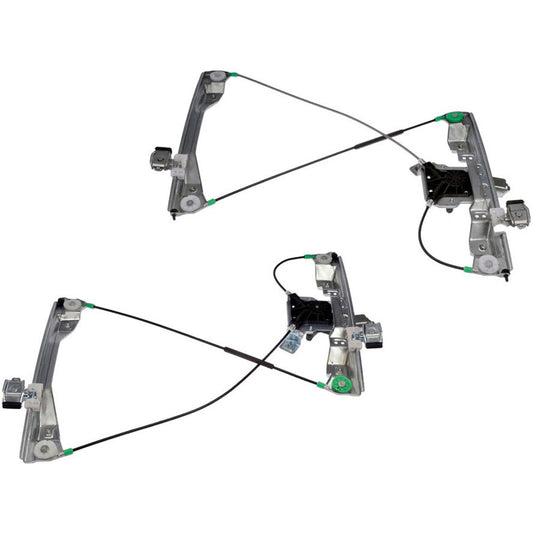 SET-RB741385 Front, Driver and Passenger Side OE Solutions Series Power Window Regulator, With Motor