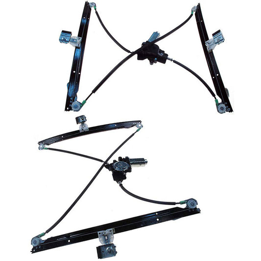 SET-RB741535 Front, Driver and Passenger Side OE Solutions Series Power Window Regulator, With Motor