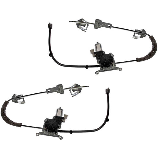 SET-RB741539 Front, Driver and Passenger Side OE Solutions Series Power Window Regulator, With Motor