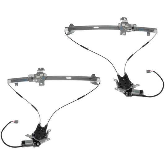 SET-RB741587 Front, Driver and Passenger Side OE Solutions Series Power Window Regulator, With Motor