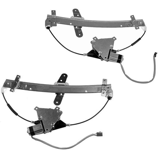 SET-RB741664-F Front, Driver and Passenger Side OE Solutions Series Power Window Regulator, With Motor