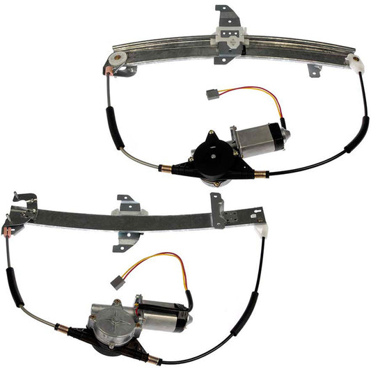 SET-RB751043 Rear, Driver and Passenger Side OE Solutions Series Power Window Regulator, With Motor
