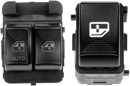 SET-RB901031F Front, Driver and Passenger Side Window Switches, Black