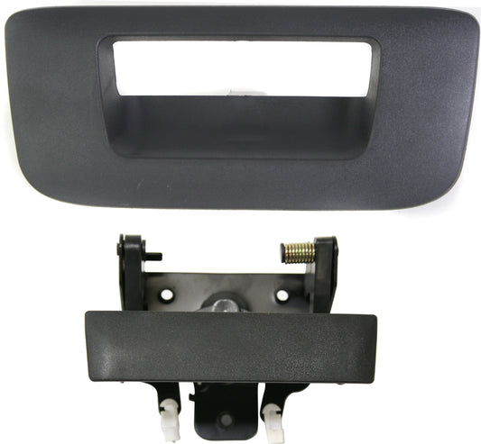Tailgate Handle and Bezel, Textured Black, Without Camera Hole, For Models With Non-Locking Tailgate