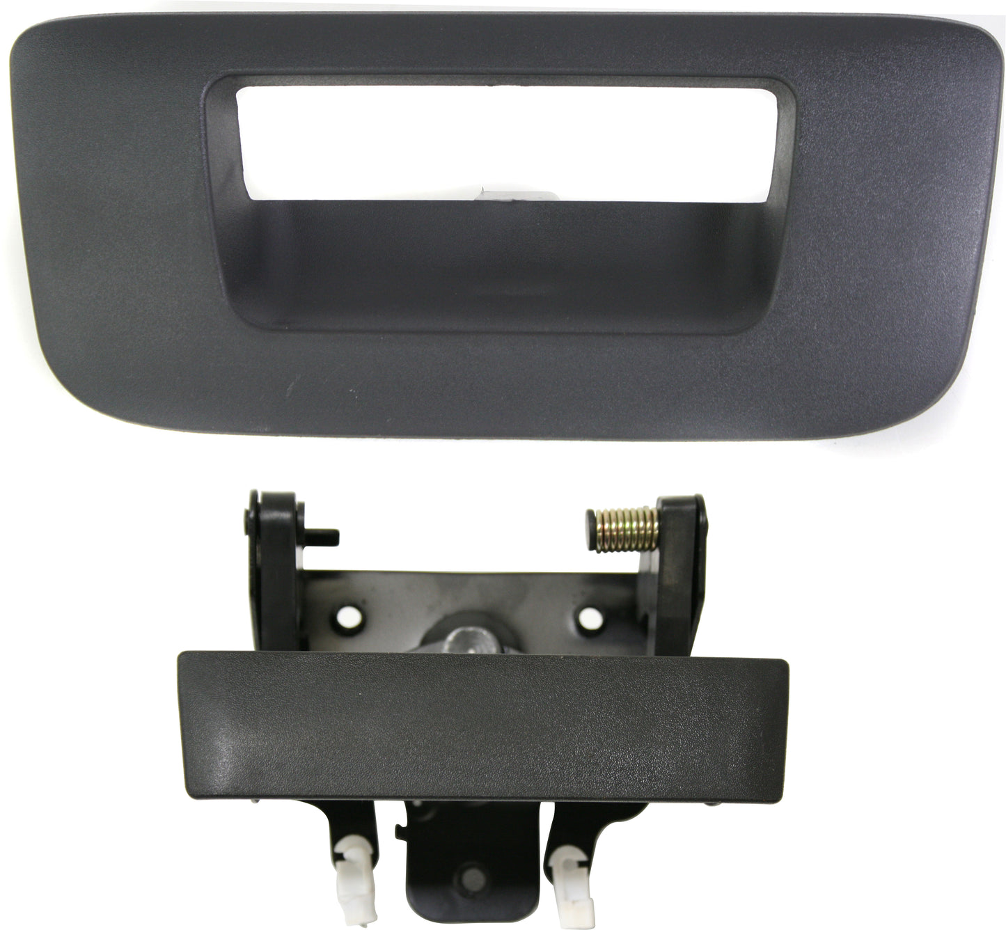 Tailgate Handle and Bezel, Textured Black, Without Camera Hole, For Models With Non-Locking Tailgate