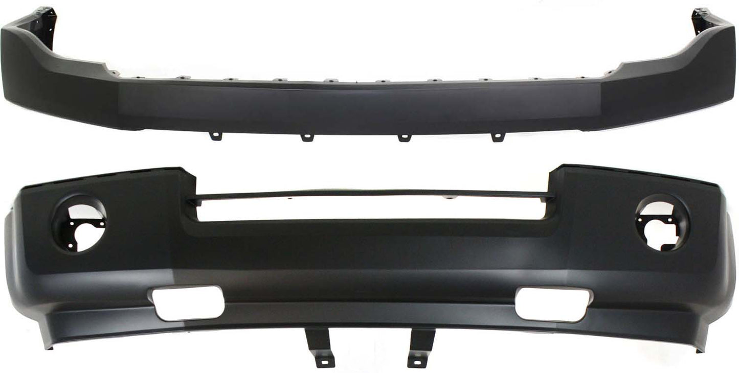 Front, Upper and Lower Bumper Covers, Primed, For Models With Wheel Opening Moldings