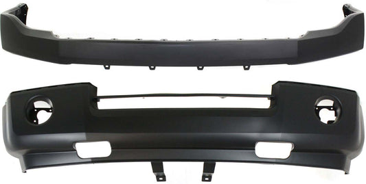 Front, Upper and Lower Bumper Covers, Primed, For Models With Wheel Opening Moldings