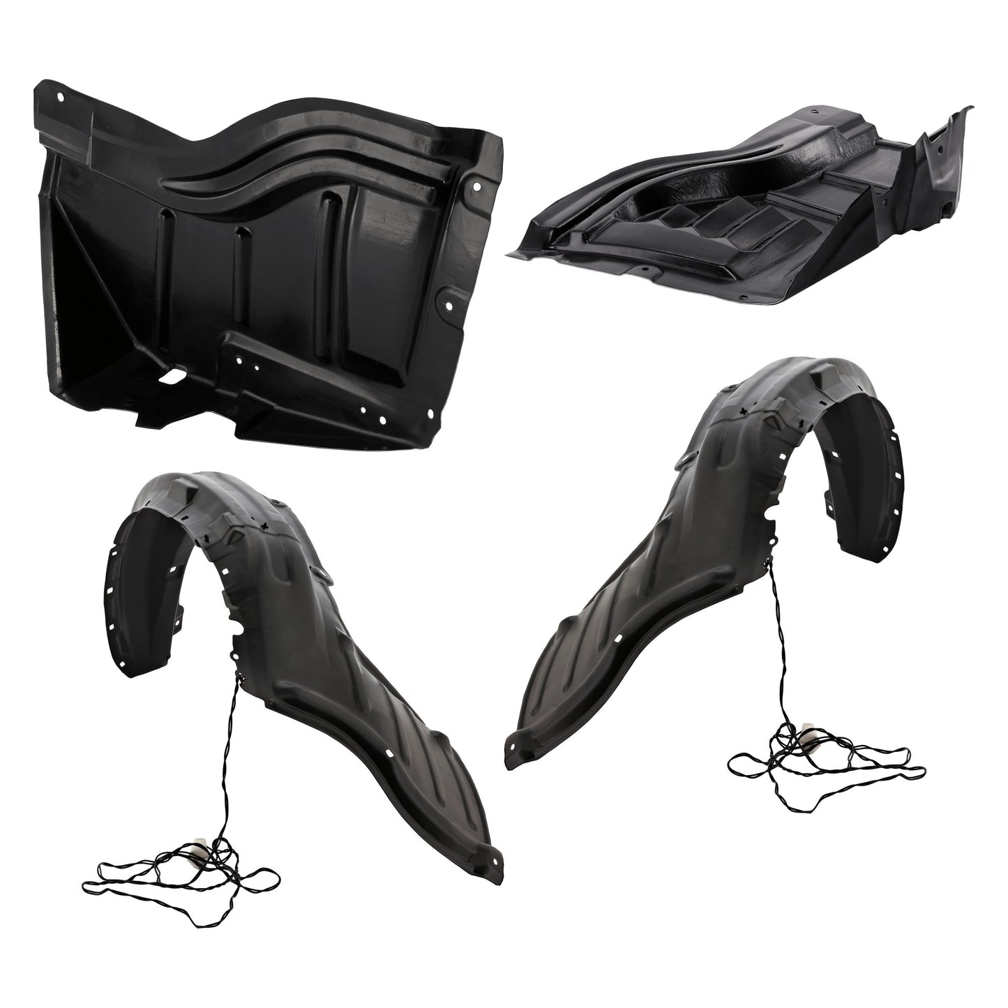 Front, Driver and Passenger Side, Front and Rear Section Fender Liner