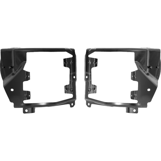 Front, Driver and Passenger Side, Outer Bumper Brackets, 1-Piece Bumper