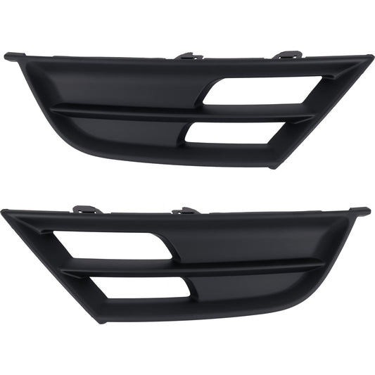 Решетка бампера спереди, со стороны водителя и пассажира, текстурированная черная