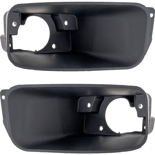 Front, Driver and Passenger Side Fog Light Trims, Textured Black